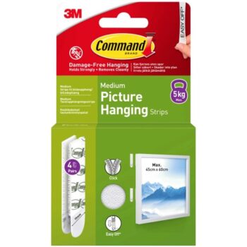 Command Medium Picture Hanging Strips 4 Sets