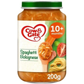 Cow & Gate Spaghetti Bolognese Baby Food Meal Jar 10 Months (200g)