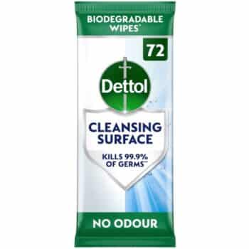 Dettol Antibacterial Biodegradable Multi Surface Cleansing Wipes (72)