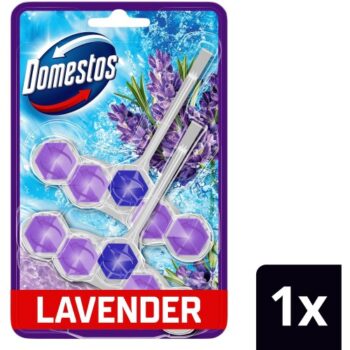 Domestos Power 5 Toilet Rim Block Lavender (2 x 50g)