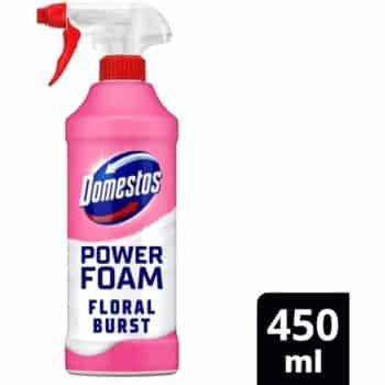 Domestos Power Foam Toilet & Bathroom Cleaner Spray Floral Burst (450ml)