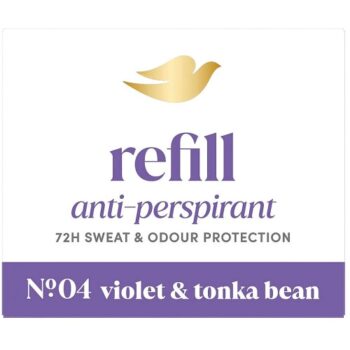 Dove No4 Vanilla & Tonka Bean 72h Antiperspirant Deodorant Refill Pack (35ml)