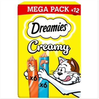 Dreamies Cat Treat Creamy Snack with Chicken & Salmon (12 x 10g)