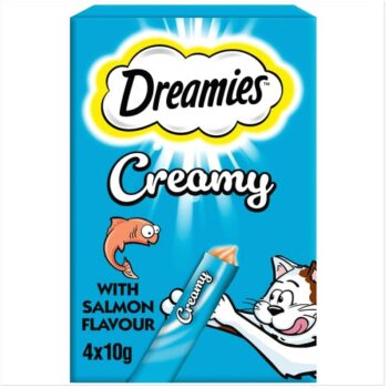 Dreamies Creamy Cat Treats with Scrumptious Salmon (4 x 10g)
