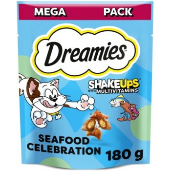 DREAMIES Shakeups Seafood Celebrations Cat Treats (180g)