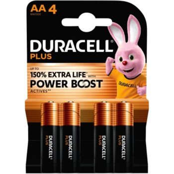 Duracell Plus 4 AA Batteries (4)