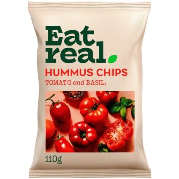 Eat Real Hummus Chips Tomato & Basil Flavour Sharing (110g)
