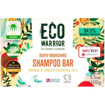 Eco Warrior Deeply Nourishing Shampoo Bar Orange & Ginger Essential Oils (100g)