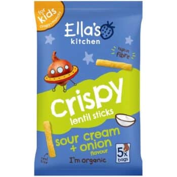 Ella's Kitchen Crispy Lentil Sticks Sour Cream + Onion Flavour 3+ Years (5 x 10g)