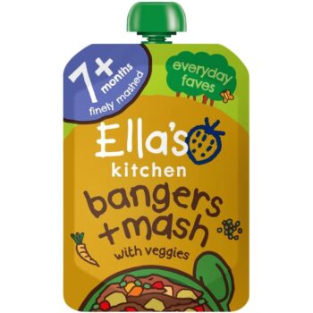 Ella's Kitchen Organic Bangers & Mash Baby Food Pouch 7+ Months with Veggies Stage 2 (130g)