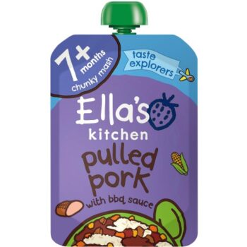Ella's Kitchen Organic Pulled Pork Baby Pouch 7+ Months with BBQ Sauce (130g)
