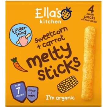 Ella's Kitchen Sweetcorn+Carrot Melty Sticks (4 x 6g, 24g)