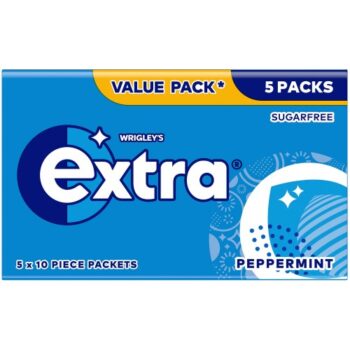 Extra Peppermint Sugarfree Chewing Gum Multipack 5x10 Pieces