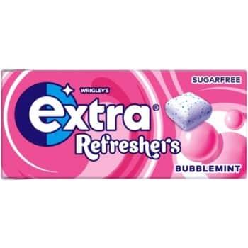 Extra Refresher's Bubblemint Sugar Free Chewing Gum Handy Box