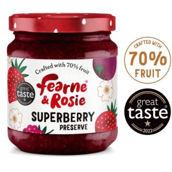 Fearne & Rosie Superberry Jam 70% Fruit (310g)