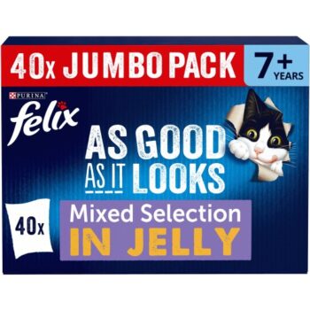 FELIX As Good As it Looks Senior 7+ Mixed Selection Wet Cat Food (40 x 85g)