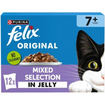 FELIX ORIGINAL Senior Mixed Selection in Jelly Wet Cat Food (12 x 85g)