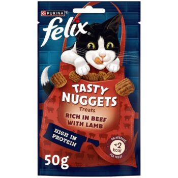 Felix Tasty Nuggets Beef & Lamb Cat Treats (50g)