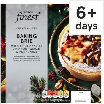 Finest Baking Brie with Winter Fruits & Port Glaze and Pistachios