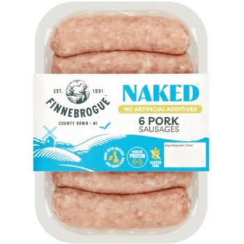 Finnebrogue Naked Ultimate Pork Sausage (400g)
