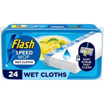 Flash Speedmop Anti-bacterial Wet Floor Cleaning Wipes Lemon 24 Refill Pads (24)