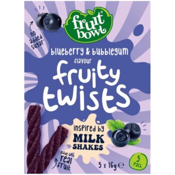 Fruit Bowl Fruity Twists Blueberry & Bubblegum Flavour