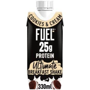 FUEL10K Cookies & Cream High Protein Breakfast Shake Drink (25g, 330ml)