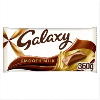 Galaxy Smooth Milk Chocolate Large Sharing Block Bar Vegetarian (360g)