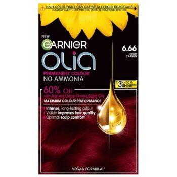 Garnier Olia Vivid Garnet 6.66 Red Hair Dye No Ammonia