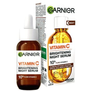 Garnier Targeted Anti Dark Spot Night Serum for Face 10% Pure Vitamin C & Hyaluronic Acid (30ml)