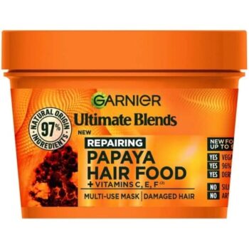 Garnier Ultimate Blends Hair Food Papaya 3-in-1 Damaged Hair Mask Treatment (400ml)