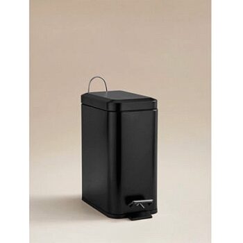 George Home Black Rectangular Bin