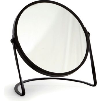 George Home Black Round Mirror