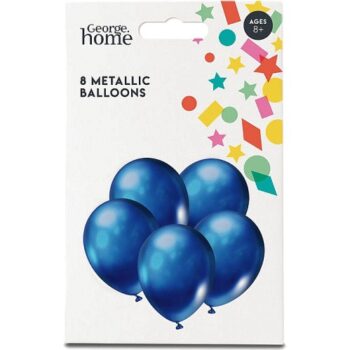 George Home Blue Metallic Balloons