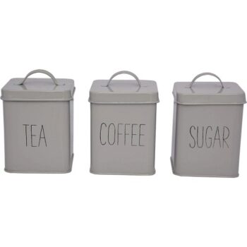 George Home Canister Set of 3 Grey