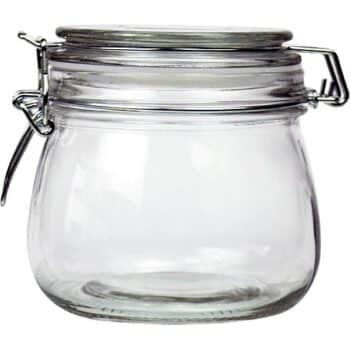 George Home Clear Glass Clip Lid Canister