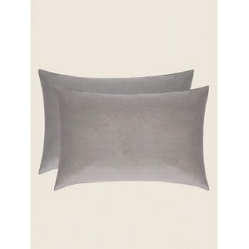 George Home Grey Pillowcase Pair