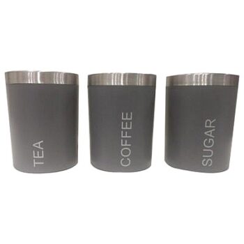 George Home Grey Workstop Storage Canisters