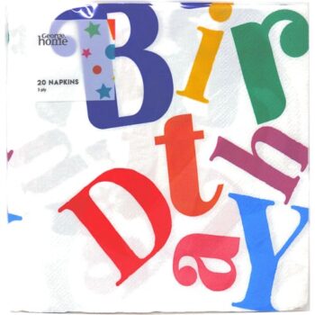 George Home Napkins Bright Birthday
