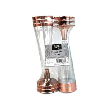 George Home Rose Gold Champagne Glasses
