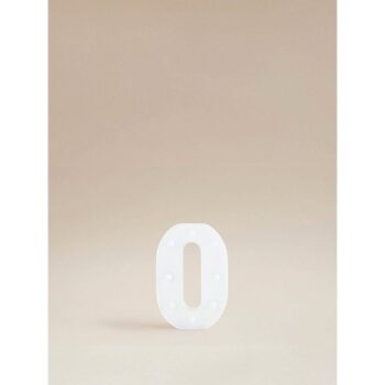 George Home White Alphabet Light O