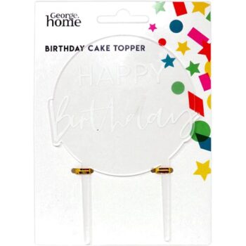 George Home White Hb Cake Topper