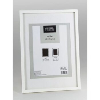 George Home White Photo Frame 9x7 with mount A4 no mount