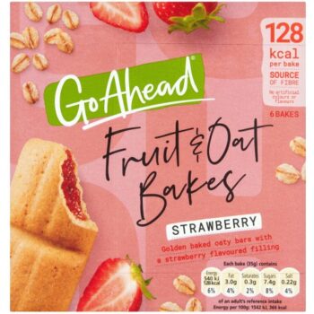 Go Ahead Fruit & Oat Bakes Strawberry Biscuit Bars (6 x 35g)