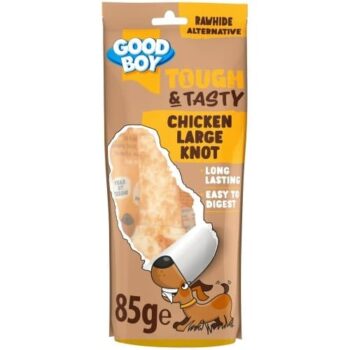 Good Boy Tough & Tasty Rawhide Alternative Dog Treat Chicken Large Knot (85g)