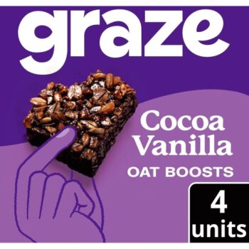 Graze Cocoa Vanilla Protein Bites 4 Oat Squares (4 x 30g)