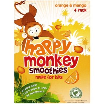 Happy Monkey Orange & Mango Smoothie (4 x 180ml)