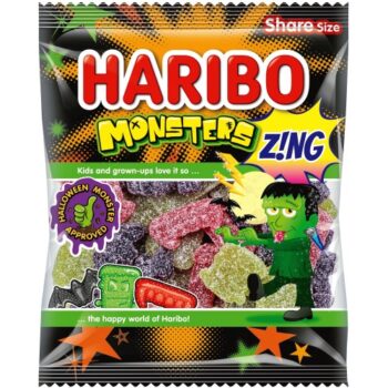 Haribo Monsters Zing Fizzy Fruit Flavour Gums