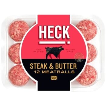 HECK! Steak & Butter Gluten Free Beef Meatballs (12 x 300g)