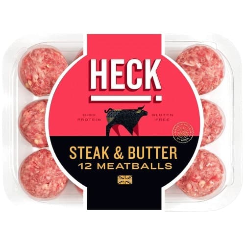 HECK! Steak & Butter Gluten Free Beef Meatballs (12 x 300g)
